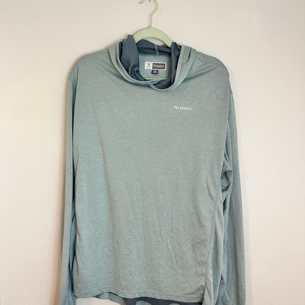 Simms Hooded Insect Shield Performance Shirt - Slate Green fishing Sun xl